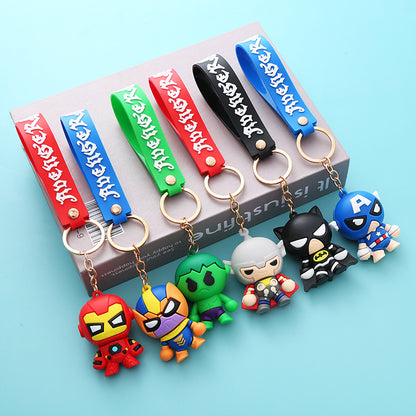 Wholesale of Keychain Pendants Cartoon Figurine Key Rings Couple-Friendly Schoolbag Small Gifts M.72