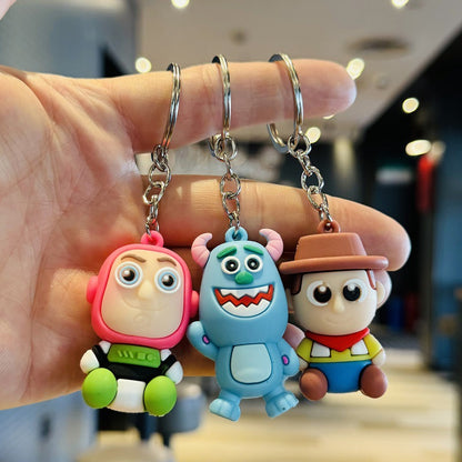Wholesale of Cartoon Keychains 3D Plush Doll Schoolbag Pendants and Car Key Rings Small Gifts for Mall and Amusement Park Events M.72