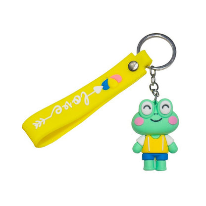 Cartoon Big-Eyed Frog Keychain 3D Doll Car Key Ring Accessory Couple Bag Charm Children's Gift M.72