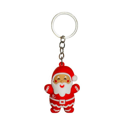 Creative Cartoon Santa Claus Keychain 3D Doll Bag Charm Small Christmas Gift for Kindergarten Children M.72