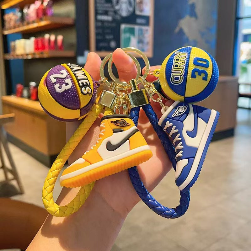 Wholesale of New-Style Creative Basketball & Sneaker Keychains Exquisite Pendants Couple-Friendly Schoolbag & Car Key Ring Charms Gift Items M.72