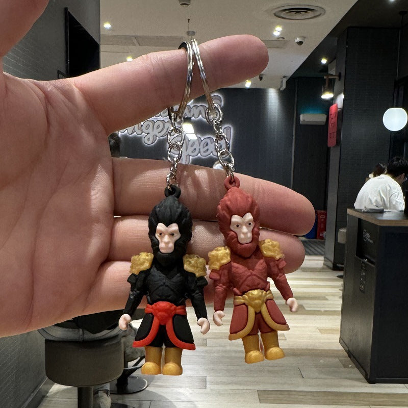 Wholesale of Internet-Famous Keychains Backpack Charms 3D Soft Rubber Figurines Car Key Rings Small Gifts M.72