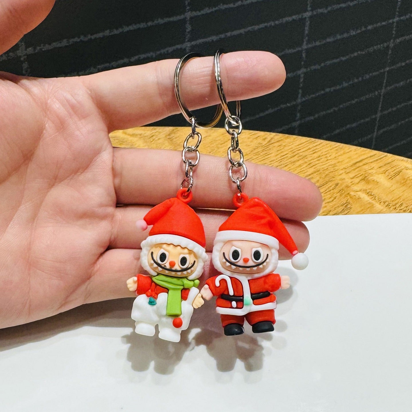 Christmas Little Sheep Keychain 3D Doll Labubu Bag Charm Small Gift for Christmas Eve & Christmas Events M.72
