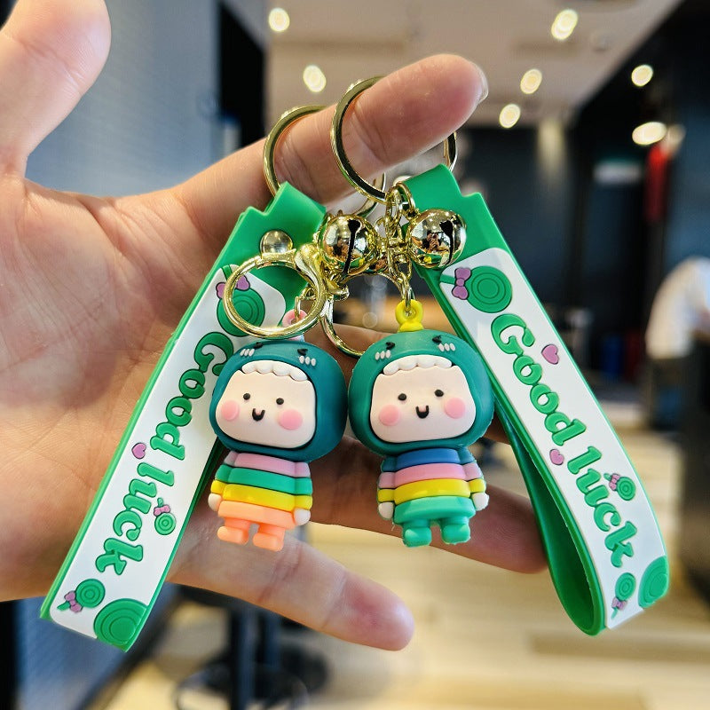 Cute Dinosaur Baby Keychain, 3D Plush Doll Bag Charm Car Keychain, Small Gift for New Year's Day Event M.72