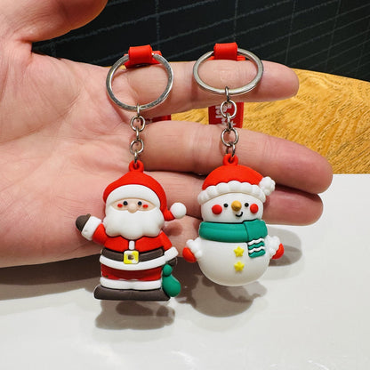 2026 New Style Christmas Keychains 3D Soft Vinyl Figures Bag Charms Small Gifts for Christmas and Christmas Eve Events M.72
