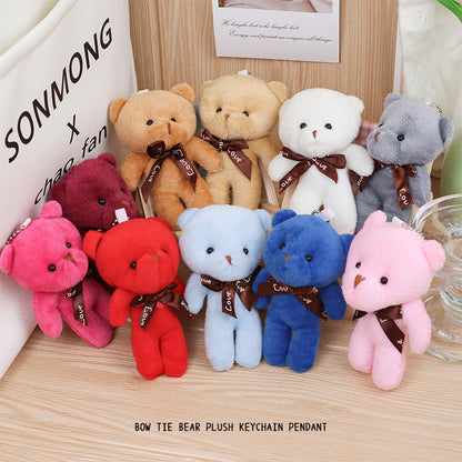 Teddy Conjoined Bear Plush Dolls Mini Bear Charms Stuffed Toy Keychains Children's Plush Dolls & Gift Items (In-Stock Wholesale) M.72