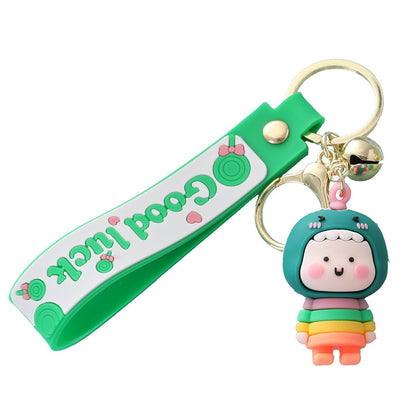 Cute Dinosaur Baby Keychain, 3D Plush Doll Bag Charm Car Keychain, Small Gift for New Year's Day Event M.72