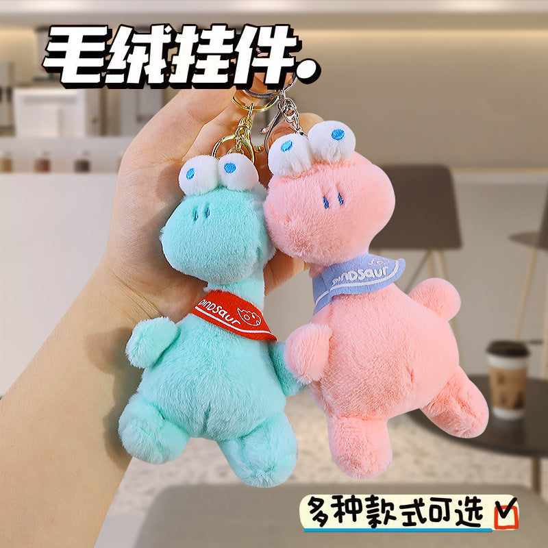 Internet-Famous Cute Big-Eyed Dinosaur Plush Dolls Women's Bag Charms Keychains Claw Machine Plush Toys M.72