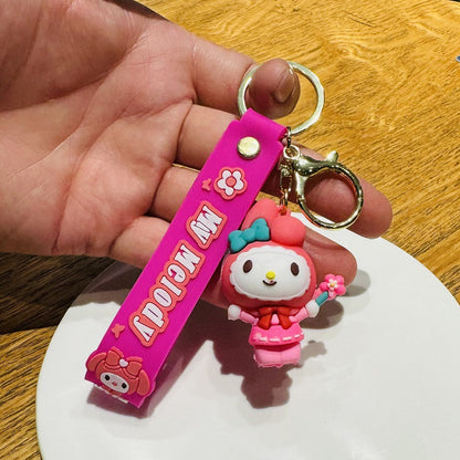 Wholesale of Cartoon Keychains 3D PVC Soft Gel Doll Bag Ornaments Car Key Rings Small Event Gifts M.72