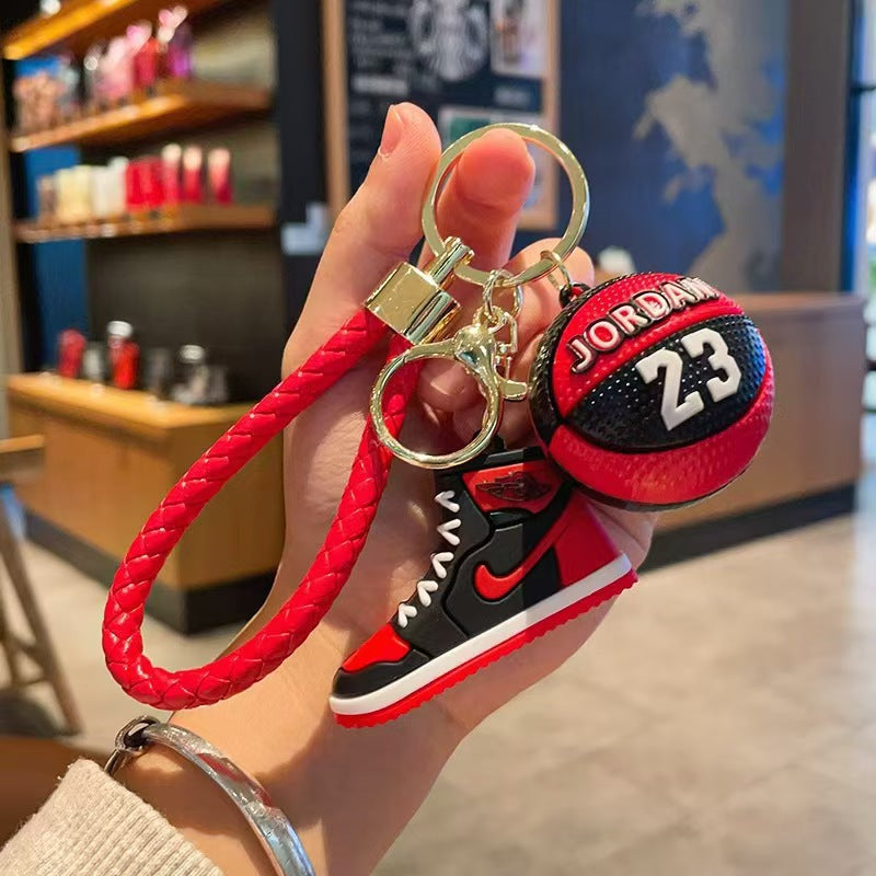 Wholesale of New-Style Creative Basketball & Sneaker Keychains Exquisite Pendants Couple-Friendly Schoolbag & Car Key Ring Charms Gift Items M.72