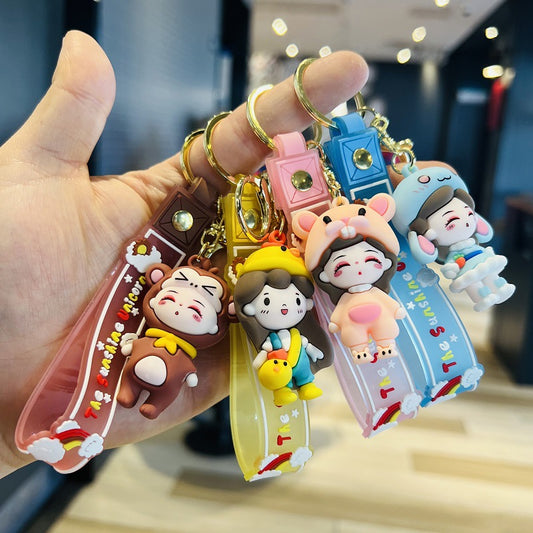 Wholesale Cartoon Twelve - Zodiac Car Keychains for Girls, Cute Little Snake Doll Bag Charms & Key Rings as Small Gifts M.72
