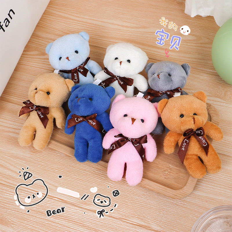 Teddy Conjoined Bear Plush Dolls Mini Bear Charms Stuffed Toy Keychains Children's Plush Dolls & Gift Items (In-Stock Wholesale) M.72