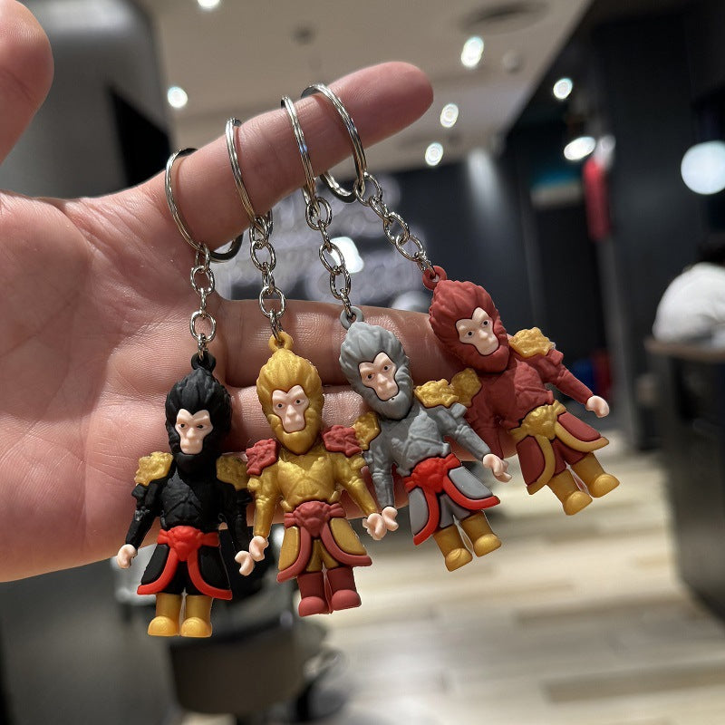 Wholesale of Internet-Famous Keychains Backpack Charms 3D Soft Rubber Figurines Car Key Rings Small Gifts M.72