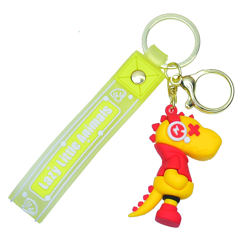 Cartoon Lightning Dragon Keychain 3D Doll Backpack Pendant Car Keyring - Ideal for Mall & Company Event Gifts M.72