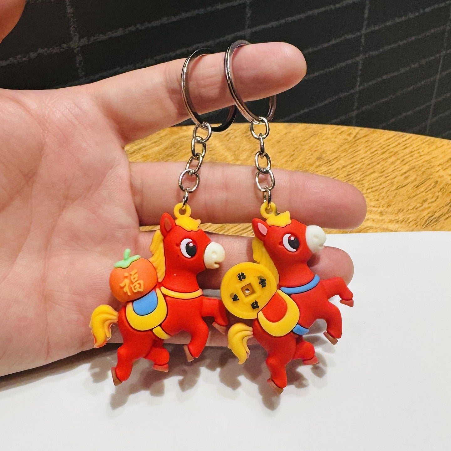 Wholesale of 2026 Year of the Horse Mascot Keychains Festive Lucky Horse Doll Charms New Year & New Year's Day Event Traffic-Driving Gifts M.72