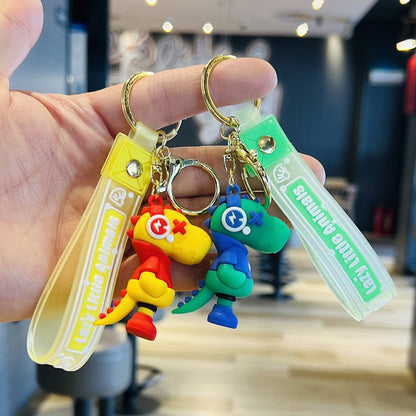 Cartoon Lightning Dragon Keychain 3D Doll Backpack Pendant Car Keyring - Ideal for Mall & Company Event Gifts M.72