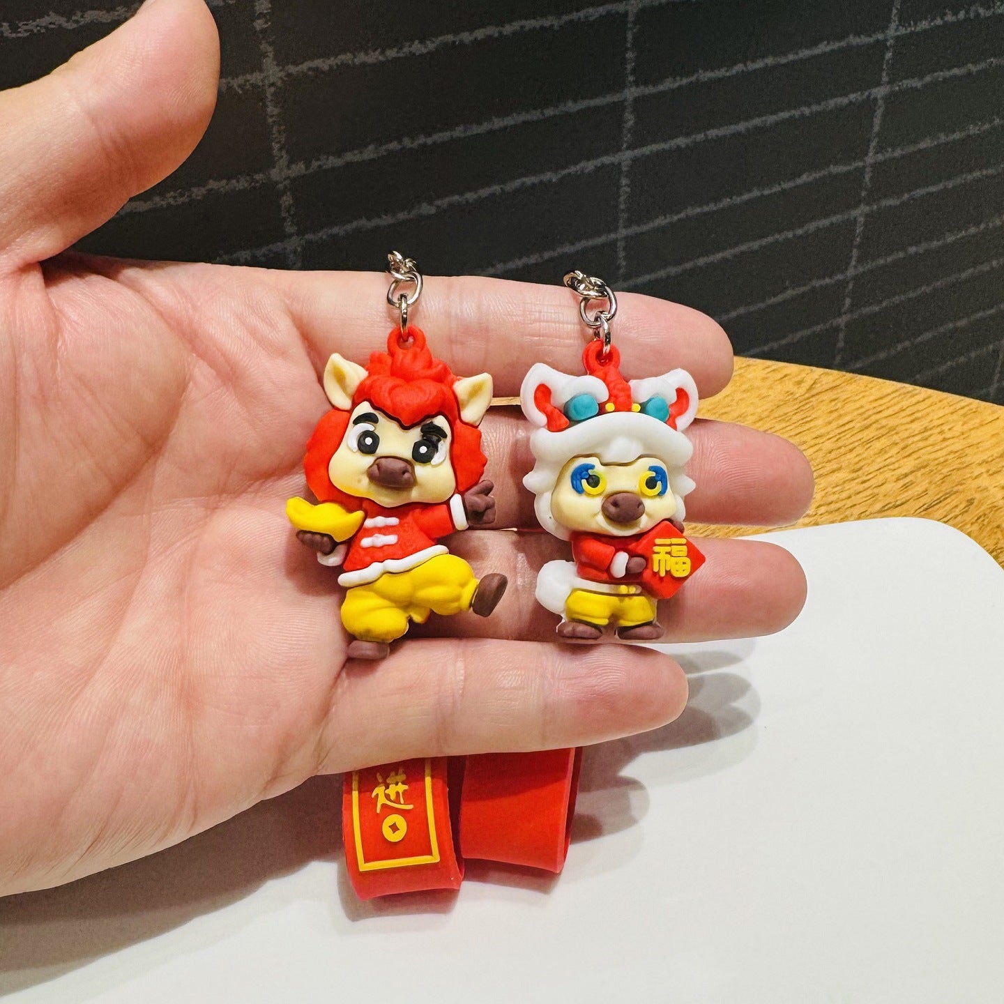2026 New-Style Year of the Horse Plush Charm Keychain Festive Lucky Horse Wealth-Attracting Car Key Ring Small Event Gift M.72