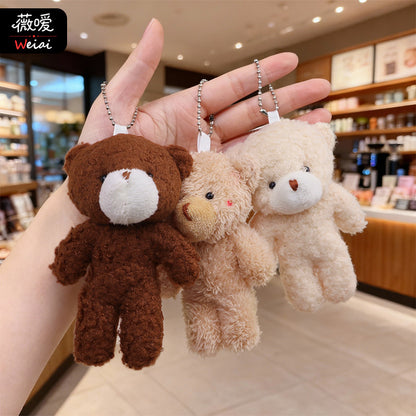 Soft & Cute Blush Big-Head Bear Teddy Bear & Conjoined Bear Charms Bouquet Accessories Mini Bear Pendants Gift Items (Wholesale) M.72