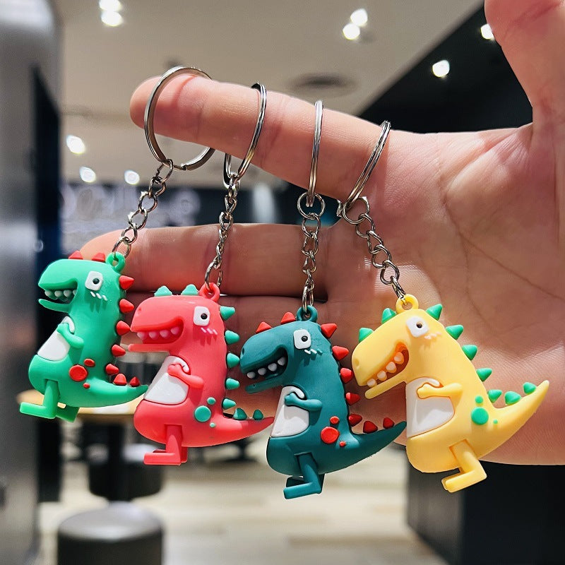Cartoon Dinosaur Keychains 3D Figurine Schoolbag Charms Small Prizes for Kindergarten Children & Gifts for Corporate Events M.72