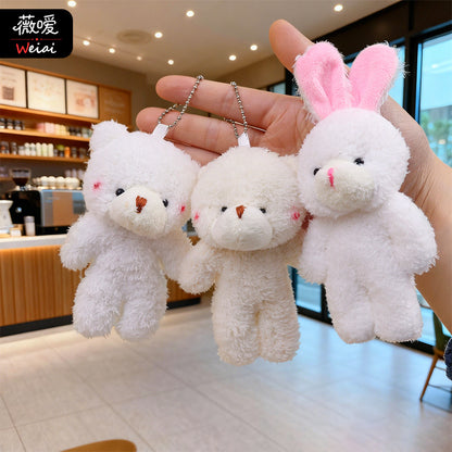 Soft & Cute Blush Big-Head Bear Teddy Bear & Conjoined Bear Charms Bouquet Accessories Mini Bear Pendants Gift Items (Wholesale) M.72