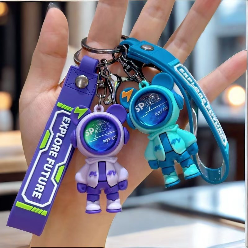 New-Style Cool Space Ranger & Astro Rabbit Silicone Keychains Backpack Accessories Claw Machine & Street Promotion Gift Items (Wholesale) M.72