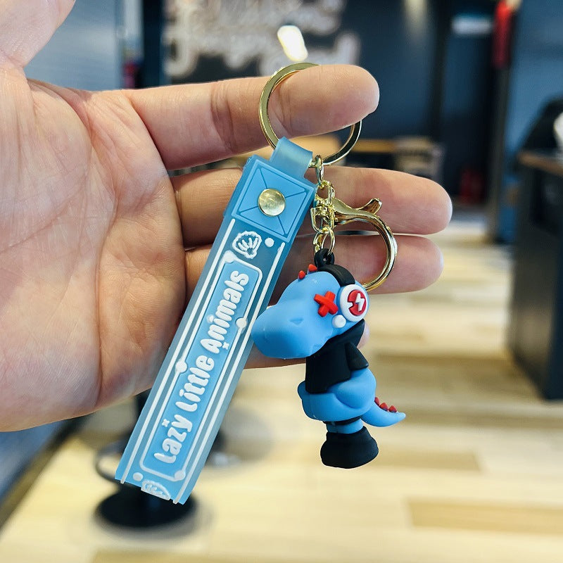 Cartoon Lightning Dragon Keychain 3D Doll Backpack Pendant Car Keyring - Ideal for Mall & Company Event Gifts M.72