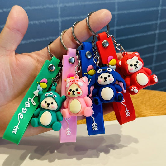 Wholesale of Creative Cute Bear Keychains 3D Doll Bag Charms & Pendants Suitable as Student Prizes and Event Small Gifts M.72