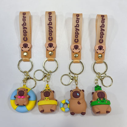 Cute Capybara Keychains Internet-Famous Capybara Pendants Couple-Friendly Bag & Car Charms Claw Machine Small Accessories M.72