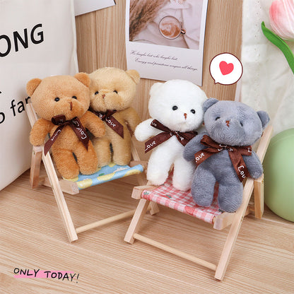 Teddy Conjoined Bear Plush Dolls Mini Bear Charms Stuffed Toy Keychains Children's Plush Dolls & Gift Items (In-Stock Wholesale) M.72