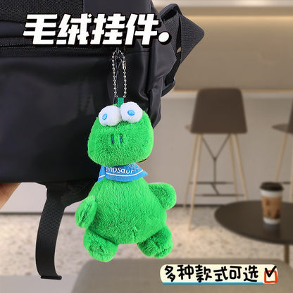 Internet-Famous Cute Big-Eyed Dinosaur Plush Dolls Women's Bag Charms Keychains Claw Machine Plush Toys M.72