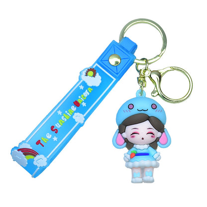 Wholesale Cartoon Twelve - Zodiac Car Keychains for Girls, Cute Little Snake Doll Bag Charms & Key Rings as Small Gifts M.72