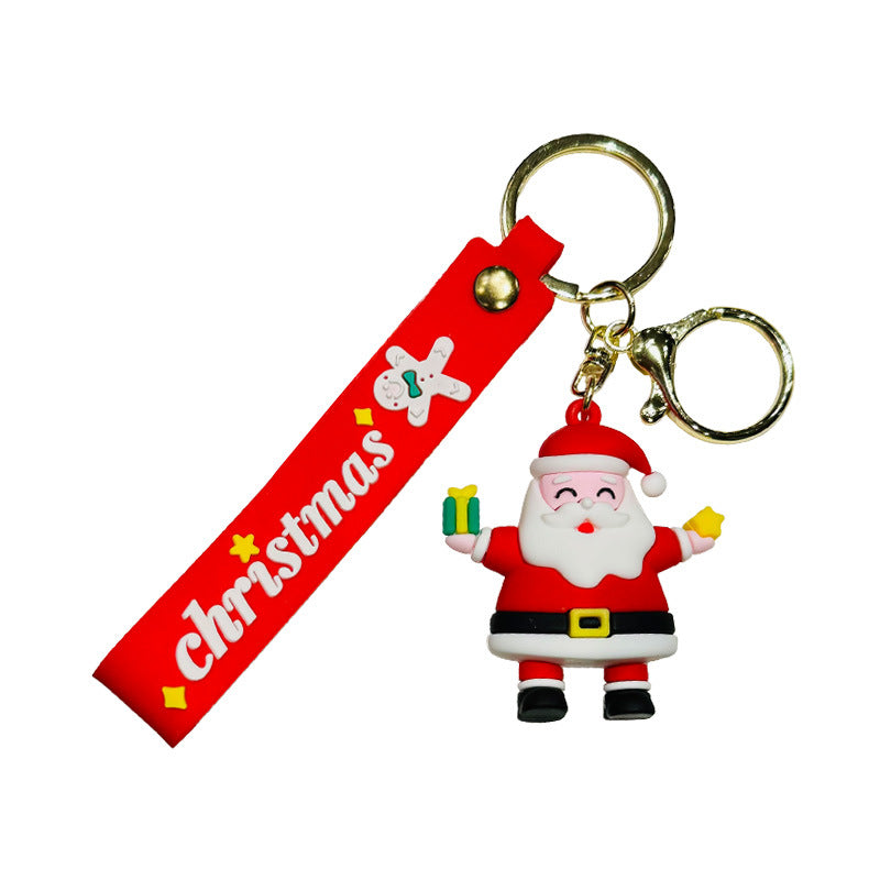 Christmas Keychain Exquisite Couple Bag Charm & Ornament Car Key Ring Small Gift for Company & Mall Events M.72