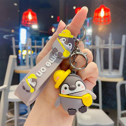 Cute Penguin Keychains Lucky Cat Cube Pendants Couple-Friendly Bag & Car Charms Claw Machine Small Accessories M.72