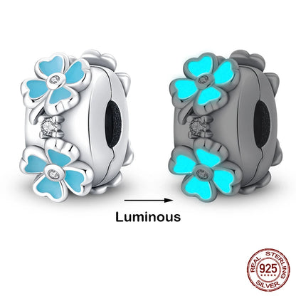 Glow in the dark  Firefly Honeybee Star  925 Silver Charms Beads  Original Bracelets Fine DIY Jewelry 912349723-200S