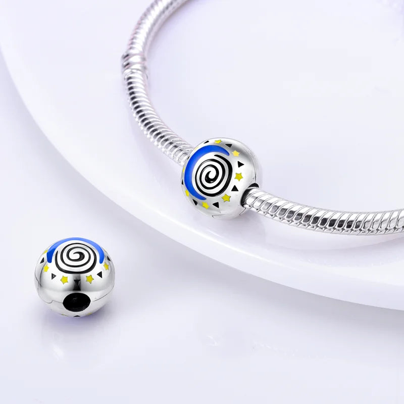 Classic Devil's Eye Charms Beads Original Bracelet Fine DIY Jewelry 925 Sterling Silver 912349723-700S