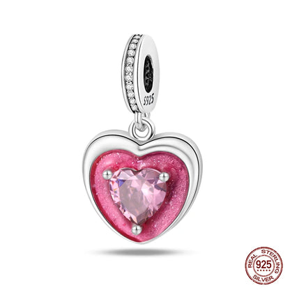 Fashion Pink Princess Skirt Bag Lipstick Charms Beads Original Bracelet Fine DIY Jewelry 925 Sterling Silver 912349723-900S