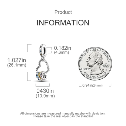 Shining Colorful Heart Charms Beads  Original 925Silver Bracelet Exquisite DIY Jewelry Gift 912349723-300S