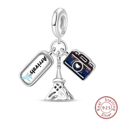 Original Design Charms Famous Attractions series pendant 925 Sliver Bracelet bead DIY Jewelry Gifts 912349723-C