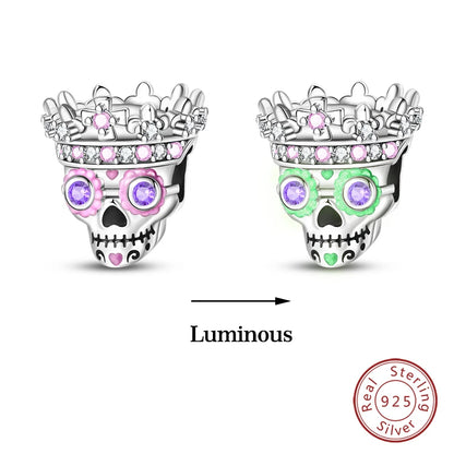 Glow in the dark  Firefly Honeybee Star  925 Silver Charms Beads  Original Bracelets Fine DIY Jewelry 912349723-200S