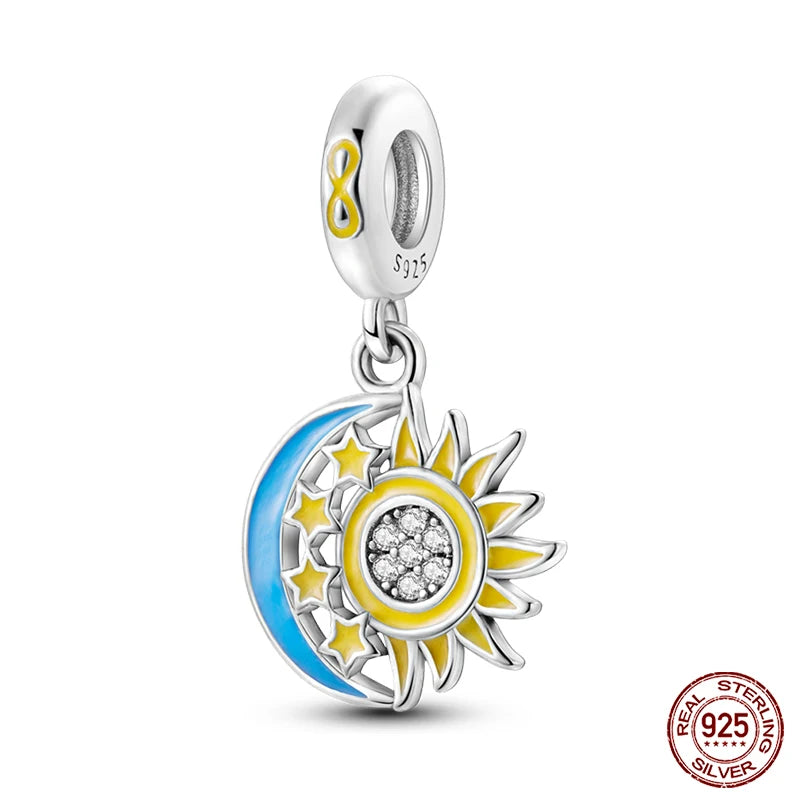 Fashion Bee Astronaut Eiffel Tower 925Silver Charms Beads  Original Bracelet Fine DIY Jewelry 912349723-400S