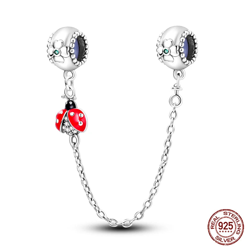 Lucky Four Leaf Clover Series Charms Beads  Original Bracelet Fine DIY Jewelry 925 Sterling Silver 912349723-500S