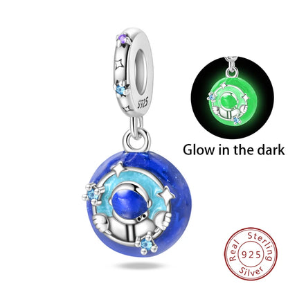 Fashion Bee Astronaut Eiffel Tower 925Silver Charms Beads  Original Bracelet Fine DIY Jewelry 912349723-400S