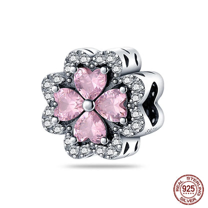 Lucky Four Leaf Clover Series Charms Beads  Original Bracelet Fine DIY Jewelry 925 Sterling Silver 912349723-500S