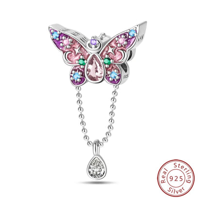 Fashion Pink Princess Skirt Bag Lipstick Charms Beads Original Bracelet Fine DIY Jewelry 925 Sterling Silver 912349723-900S