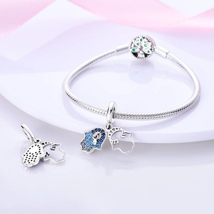 Classic Devil's Eye Charms Beads Original Bracelet Fine DIY Jewelry 925 Sterling Silver 912349723-700S