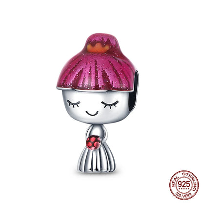 Fashion Bee Astronaut Eiffel Tower 925Silver Charms Beads  Original Bracelet Fine DIY Jewelry 912349723-400S