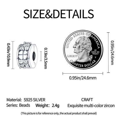 Lucky Four Leaf Clover Series Charms Beads  Original Bracelet Fine DIY Jewelry 925 Sterling Silver 912349723-500S