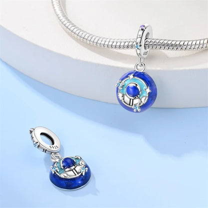 Fashion Bee Astronaut Eiffel Tower 925Silver Charms Beads  Original Bracelet Fine DIY Jewelry 912349723-400S