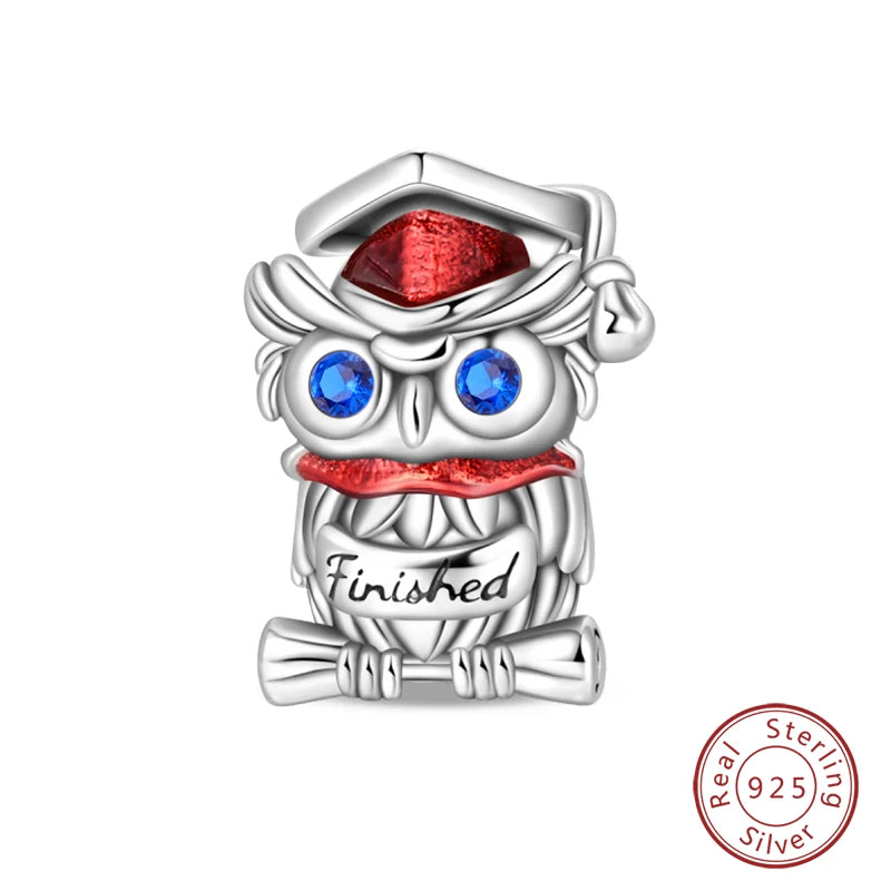 Fashion Bee Astronaut Eiffel Tower 925Silver Charms Beads  Original Bracelet Fine DIY Jewelry 912349723-400S