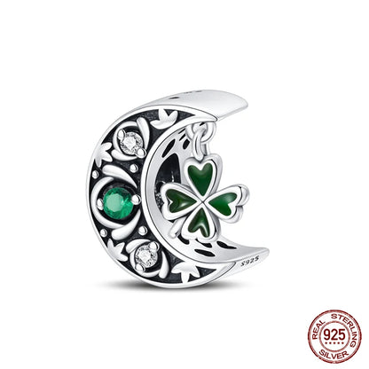 Lucky Four Leaf Clover Series Charms Beads  Original Bracelet Fine DIY Jewelry 925 Sterling Silver 912349723-500S